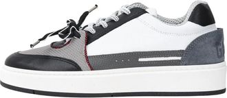 GCDS Moderne witte en zwarte sneakers - Heren - Sneakers - Veelkleurig - 45 EU - Leer - Schoenen