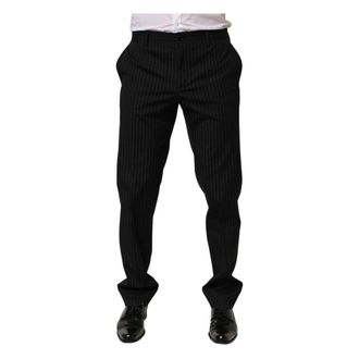 Dolce & Gabbana Suit Trousers, male, Black, Size: M Dress Pants