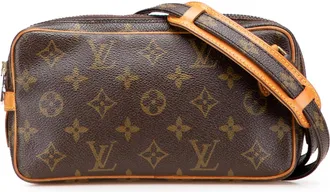 Louis Vuitton Pre-owned Womens Pochette Florentine Crossbody - Brown Textile - One Size