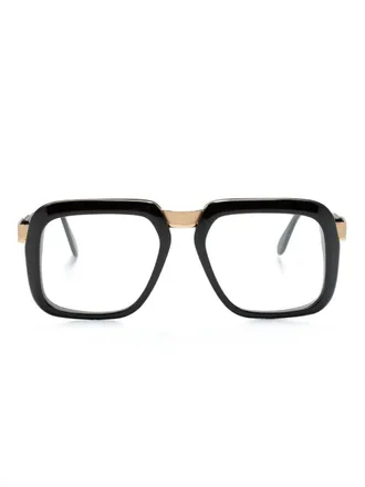 Cazal square-frame glasses - unisex - Acetate - 56 - Black