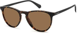 Polaroid Ronde Cat-eye Zonnebril - Dames - Zonnebrillen - Bruin - 54 MM - Accessoires