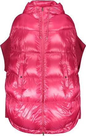 Herno Bodywarmerjas met donsvulling en gebreide inzetstukken - Dames - Bodywarmers - Roze - XL - Wol - Jassen