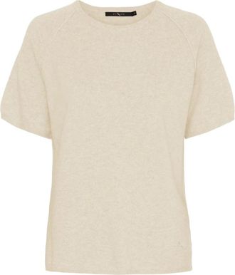 BTF-CPH Btfcph - Cashmere & Merino T-Shirt - Dames - Truien - Beige - Maat: XL Kasjmier