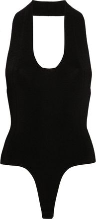 Khaite Toto knitted bodysuit - women - Viscose/Elastane/Polyamide - S - Black