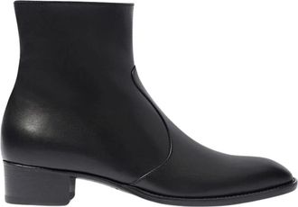 Scarosso Warren Enkellaarsjes - Heren - Enkellaarsjes - Zwart - 40 EU - Leer - Schoenen