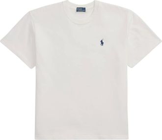 Polo Ralph Lauren White Relaxed T-Shirt with Embroidered Pony