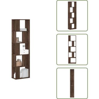 vidaXL Mobili casa - vidaXL Libreria 5 Ripiani Rovere Marrone 45x23,5x162,5cm Multistrato - Armadio per ufficio