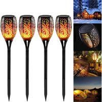 OEM Antorchas De Jard&iacute;n, Paquete De 4 Antorchas Solares Led Con Funci&oacute;n De Llama, Resistentes Al Agua Ip65, L&aacute;mparas Decorativas Y Luces Solares, Decoraci