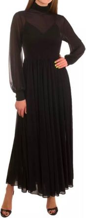 Diane Von F&uuml;rstenberg Diane Von Furstenberg Black Crepe Chiffon Dress Size S