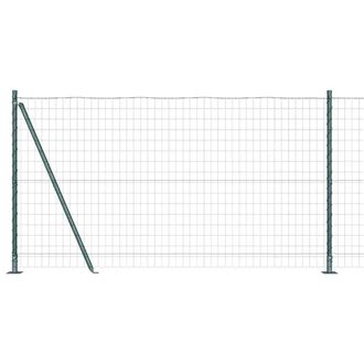 Berkfield Home Euro Fence with 7 Flanged Posts 1.2x10 m Galvanised Steel in Green