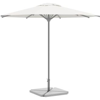 vidaXL Placa De Peso Para Sombrilla 4 Uds Granito Gris Triangular 14kg Vidaxl