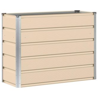 vidaXL Jardinera Marfil 100 X 40 X 75 Cm Acero Vidaxl