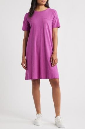Eileen Fisher Organic Cotton T-Shirt Dress in Grape at Nordstrom Rack, Size Xx-Small