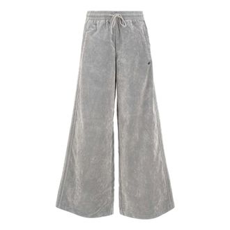 adidas Wide Trousers, female, Gray, XS, Brushed Twill Oversized Firebird Track Trousers