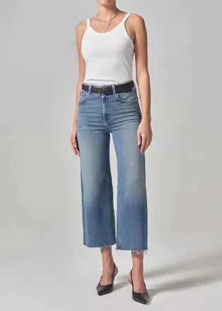 Citizens Of Humanity Lyra Cropped Wide-Leg Jean In Abliss