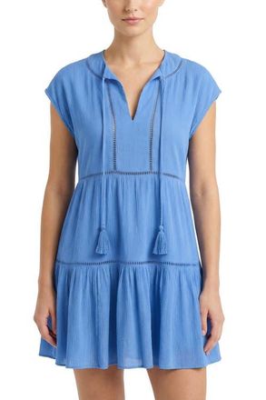 Change of Scenery Gari Cotton Cover-up Cap Sleeve Dress in Bluebell at Nordstrom, Size X-Small