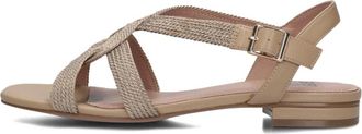 Bibi Lou Schoenen, Dames, Bruin, 37 EU, Beige Geweven Touw Sandalen