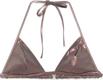Rick Owens Top bikini con effetto metallizzato - Rosa