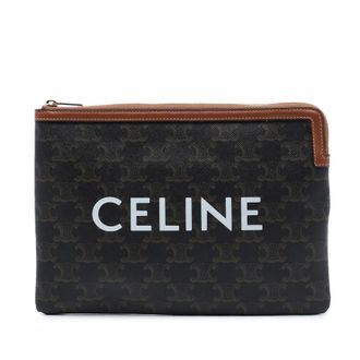 Celine Pre-owned Celine Small Triomphe Coated Canvas Clutch Unisex 2QZNMXDM54M50CT8