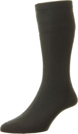 Hj Hall Softop Mens Exta Wide Wool HJ90 Black 6-11