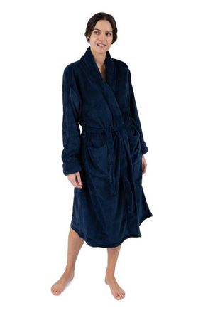 Leveret Womens Fleece Robe in Navy at Nordstrom, Size X-Large