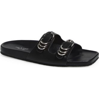Rag & Bone Rue Slide Sandal in Black at Nordstrom, Size 10.5Us