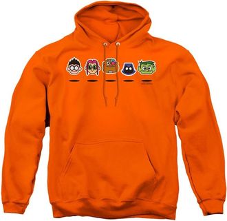 Gildan Teen Titans Go Floating Heads Adult Pull Over Hoodie / Hooded Sweatshirt
