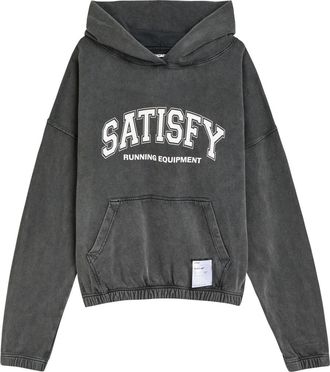 SATISFY Softcell Hooded Cotton Black Designer Sweatshirt XL