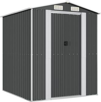 vidaXL Cobertizo De Jard&iacute;n Acero Galvanizado Antracita 192x191x223 Cm Vidaxl