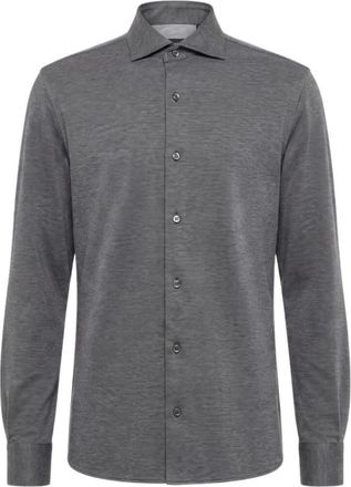 PESERICO Formal Shirts - Heren - Zakelijke Overhemden - Grijs - L - Overhemden