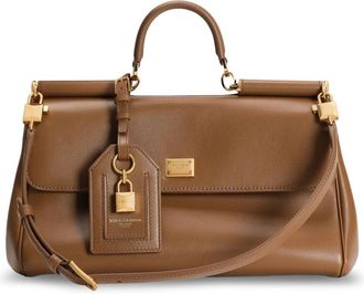 Dolce & Gabbana My Sicily Handtas - Dames - Handtassen - Bruin - ONE Size - Katoen - Tassen