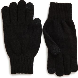 Nordstrom Rack Essential Knit Gloves in Black at Nordstrom Rack