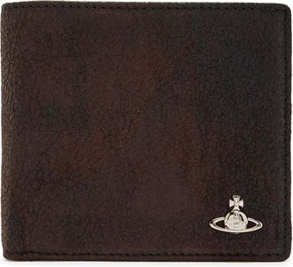 Vivienne Westwood Orb Grained Leather Wallet - Brown - One Size