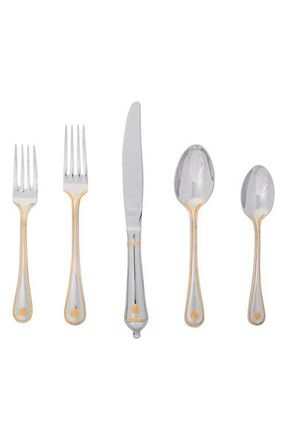 Juliska Berry and Thread Gold Accent 5-Piece Place Setting in Polished Silver/Gold at Nordstrom
