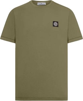 Stone Island Green Cotton T-Shirt