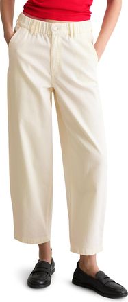 Marc O'Polo Denim 7/8-Hose MARC OPOLO DENIM, Damen, Gr. XL, N-Gr, creme, Web, Obermaterial: 81% Baumwolle, 18% Lyocell, 1% Elasthan, unifarben, relaxed fit 7/8-L&auml;nge, H