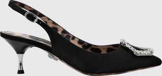 Philipp Plein Slingback in raso con fibbia gioiello e tacco medio