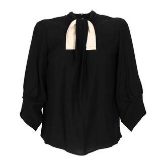 Elisabetta Franchi Dames, Blouses & Shirts, Zwart, Maat: S