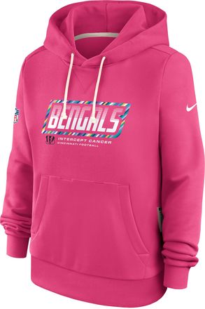 Nike Cincinnati Bengals Crucial Catch Standard Issue Nike Womens Dri-FIT NFL Pullover Hoodie in Pink | 03C368XZUY-F9R