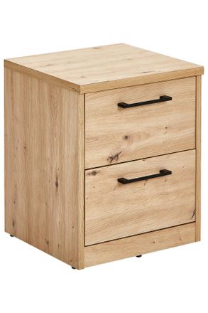 Xora Nachtk&auml;stchen, Eiche Artisan, Kunststoff, 2 Schublade(n) Schubladen, 38x46x36 cm, Typenauswahl, Schlafzimmer, Nachtk&auml;stchen