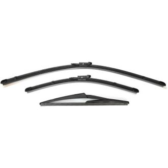 OEM Escobillas Limpiaparabrisas Delanteras De 24 Pulgadas, Traseras De 16 Pulgadas Y Traseras De 12 Pulgadas Para Nissan Qashqai 2007-2013, Con Volante A 