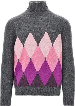 Ballantyne Diamond-shaped cashmere turtleneck sweater Man 48