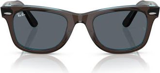 Ray-Ban Classic Wayfarer 50mm Sunglasses in Brown On Transparent Blue at Nordstrom