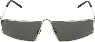 Saint Laurent Zilver Grijs Zonnebril SL 606 002 - Dames - Zonnebrillen - Grijs - 66 MM - Accessoires