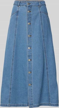 b.young B.Young Jeansrock mit durchgehender Knopfleiste in Jeansblau, Gr&ouml;&szlig;e 40