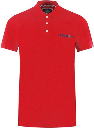 Aquascutum Mens Aquascutum Boxed Logo Red Polo Shirt - Size: 38