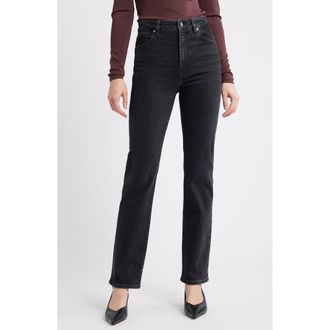 Frame Denim The Ruler High Waist Straight Leg Jeans in Vector at Nordstrom, Size 24