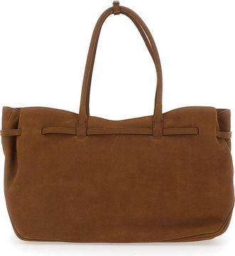 Margesherwood Womens Tote Bag Grandma Used Brown Leather Cow