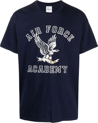 Wild Donkey Air Force cotton T-shirt - men - Cotton - S - Blue
