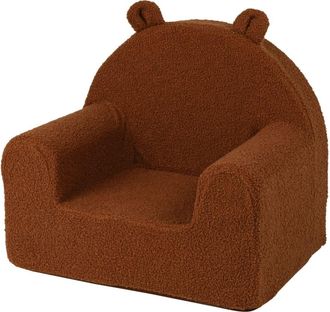 Maisons du monde Sillón infantil de tela de rizo marrón